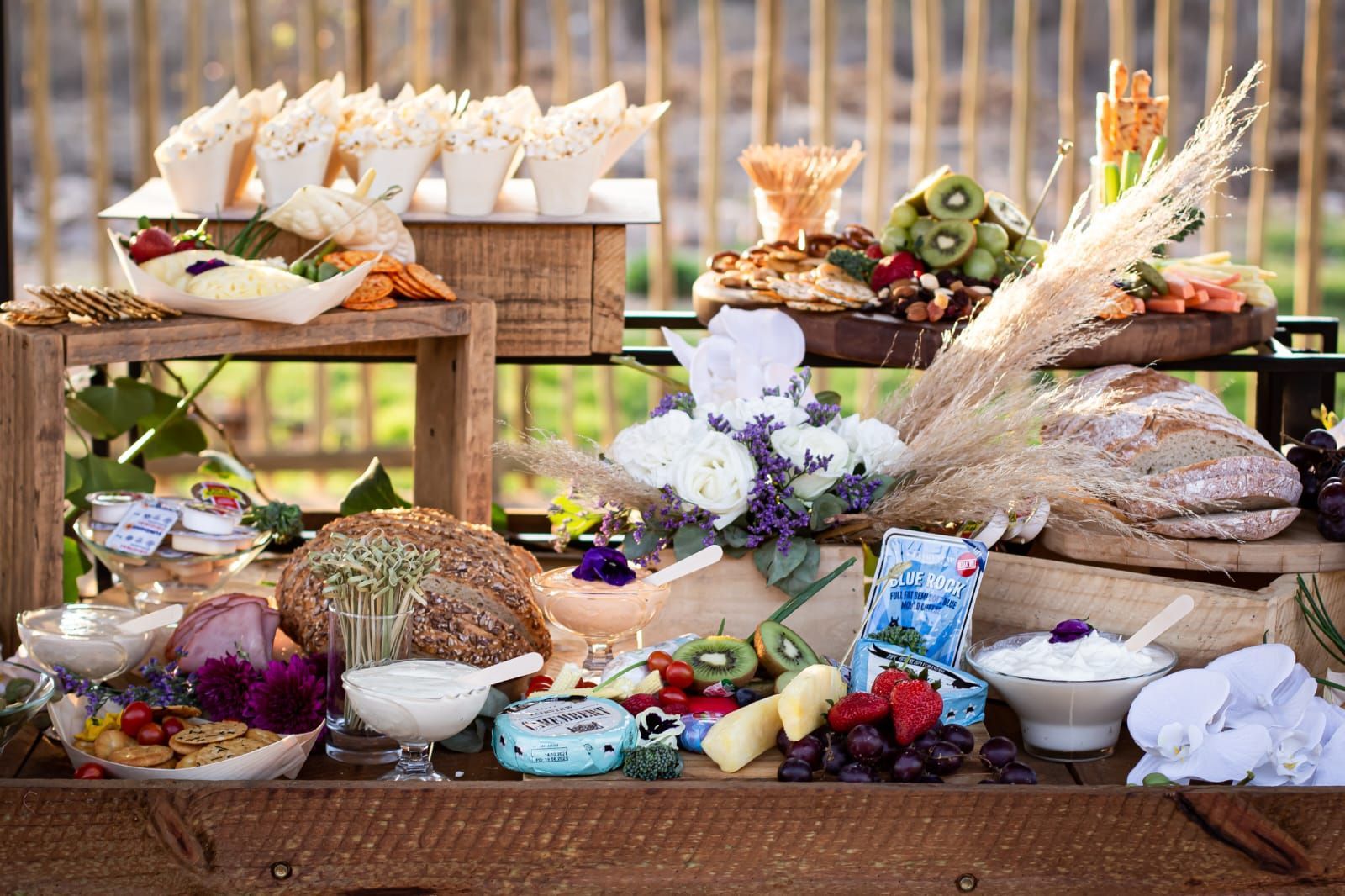 Delicious food being served at a spectacular event at Riverside Castle, Pretoria's premier event venue.