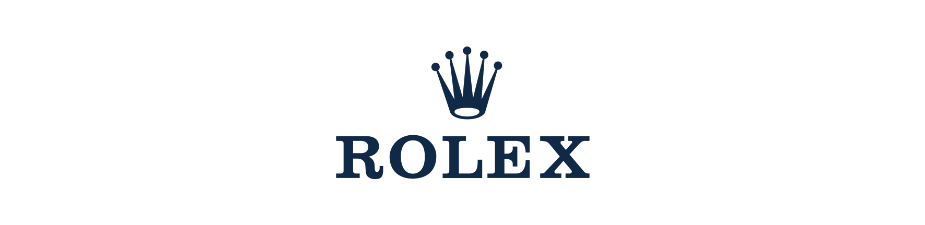 A rolex logo with a crown on it on a white background.