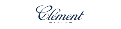 A logo for clement rhum on a white background.