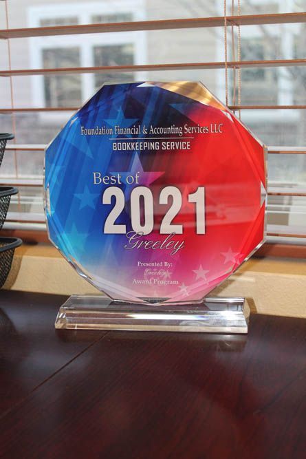 Award plaque with 