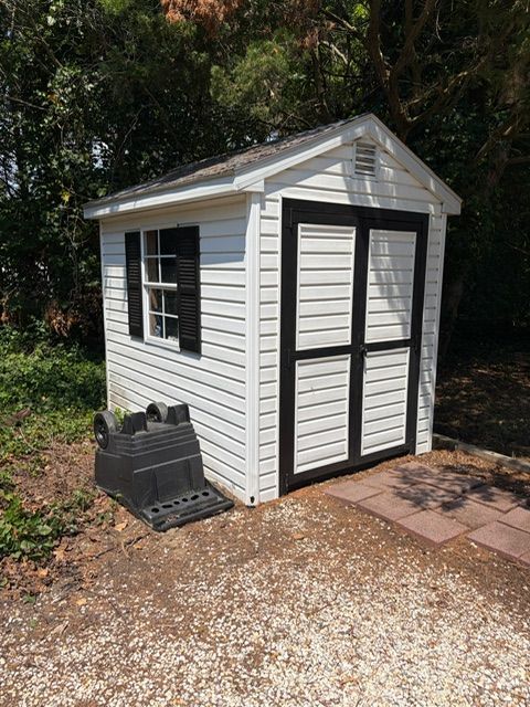 2003 Kroft Park Model exterior shed at Ponderosa Campground