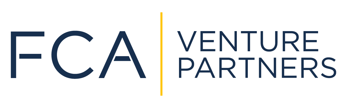 Logo of FCA Venture Partners. Dark blue