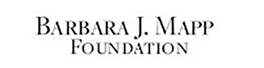 Barbara J. Mapp Foundation logo in black text on a white background.