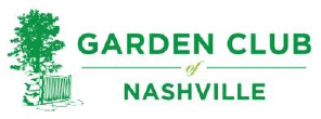 The logo for the Garden Club of Nashville, featuring a green tree icon next to the organization's name.
