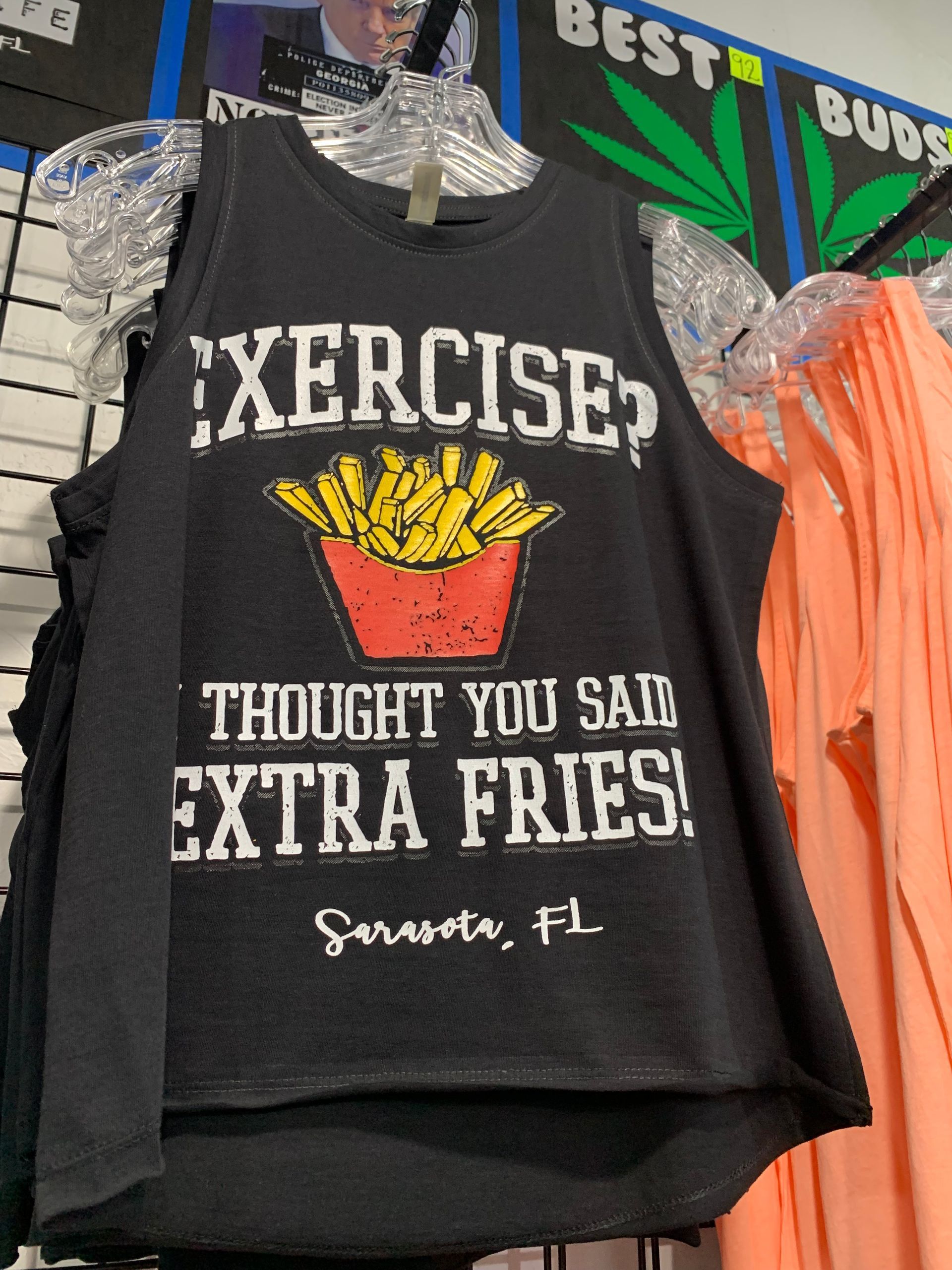 Black tank top with 