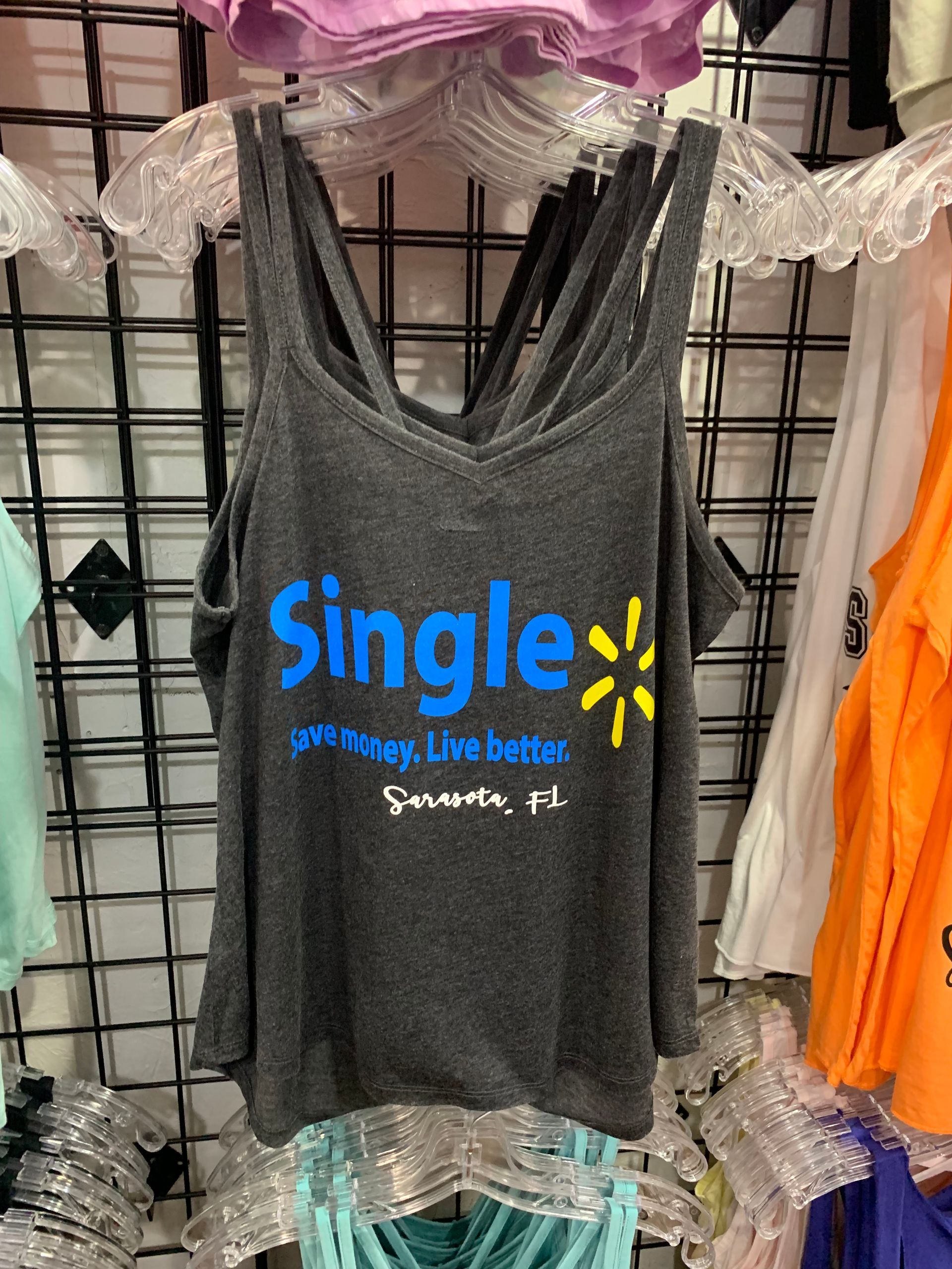 Gray tank top with 