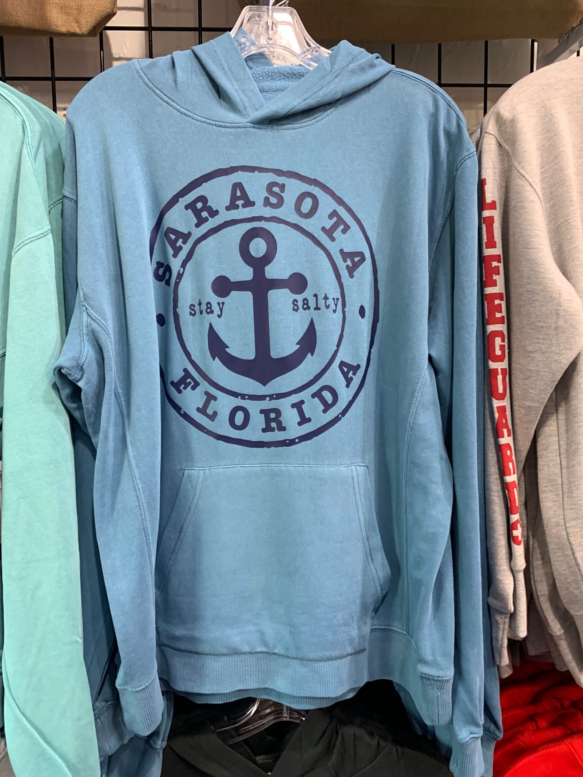 Blue hoodie with 