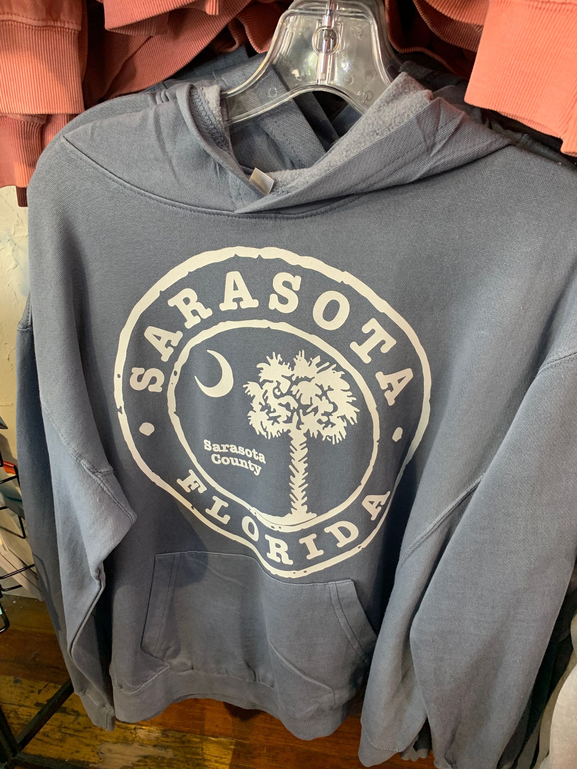 Blue hoodie with 