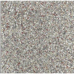 A close up of a gray and red granite floor.