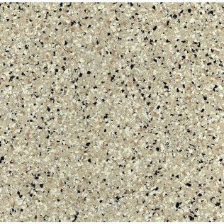 A close up of a beige and black granite counter top.