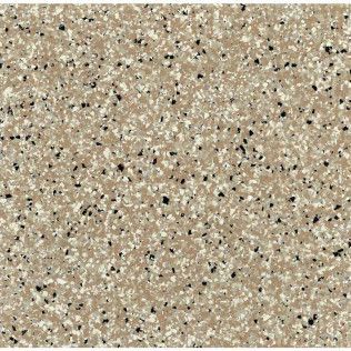 A close up of a brown and white granite counter top.