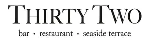The logo for thirty two bar restaurant and seaside terrace