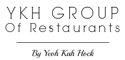 A logo for ykh group of restaurants by yeoh kah hock