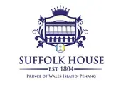 The logo for suffolk house is a shield with a crown on it.