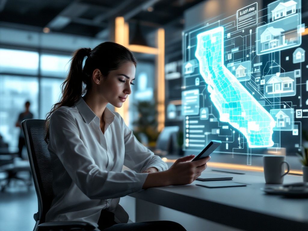 A man in a suit is using a tablet in front of a wall with a map of the world on it.