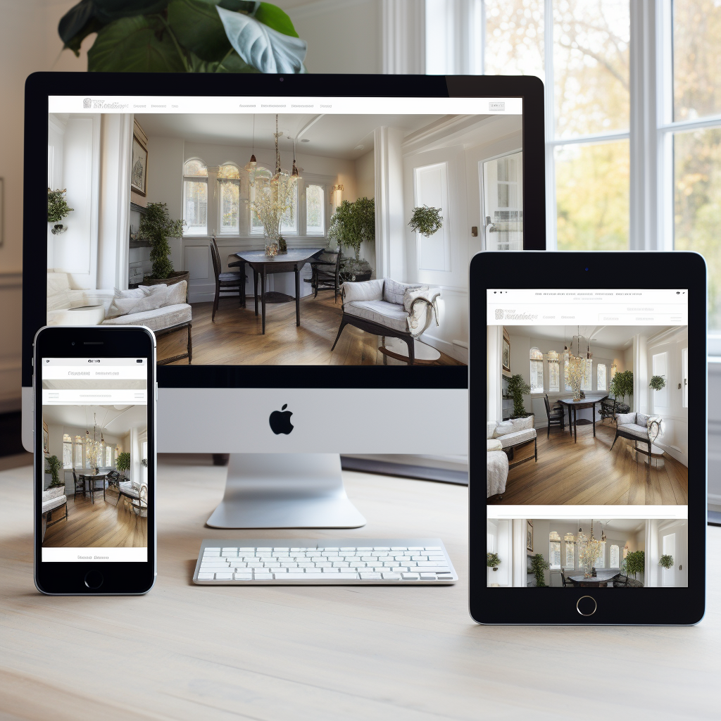 real estate agent showing beautiful home to prospective buyer