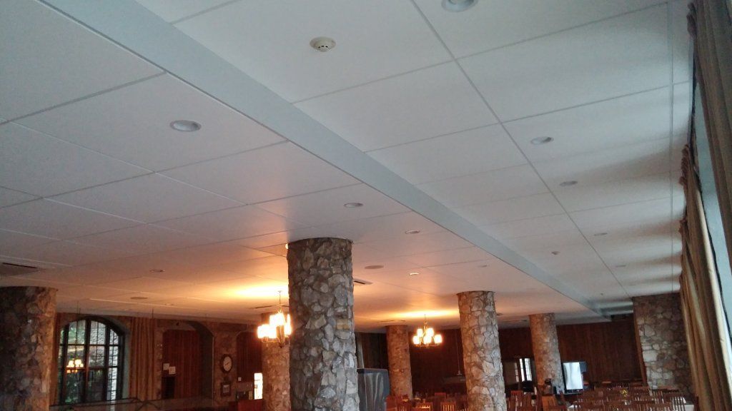 Black Acoustic Ceiling Installed — Asheville, NC — Bonitz of Carolina
