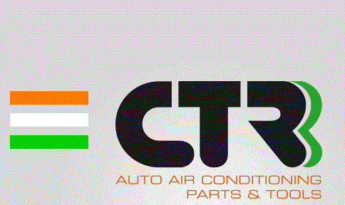 Logo per CTR Auto Air Conditioning Parts & Tools, con bandiera indiana e scritta 