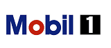 Logo Mobil 1 con testo blu, una