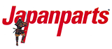 Logo Japanparts con testo rosso e figura di un samurai.