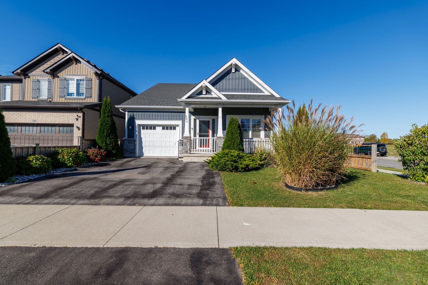 A bungalow home with an attached garage in Welland, Ontario.