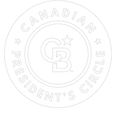 Coldwell Banker Canadian President’s Circle 2025 award logo recognizing the top 4% of Coldwell Banker agents in Canada.