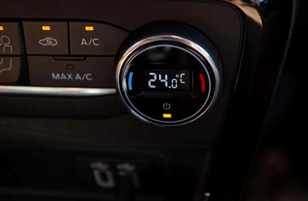 Car Dashboard Climate Control Showing 24.5°c and A/C Settings — East Coast Mechanic in Nambucca Heads, NSW