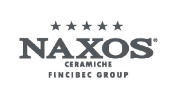 Logo del gruppo naxos ceramiche fincibec su sfondo bianco