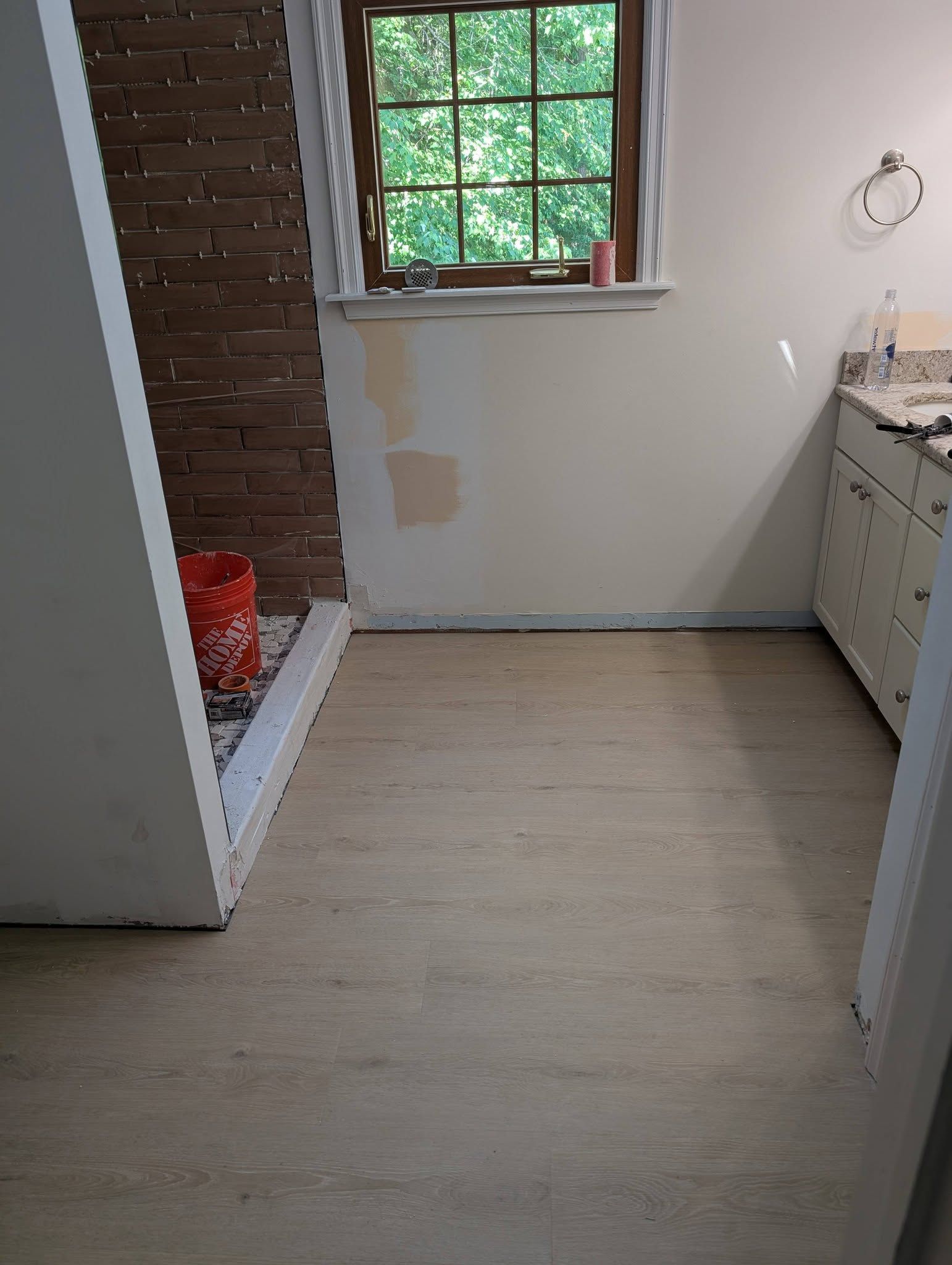 Bathroom remodel completed by DJC Exteriors in Chesapeake VA
