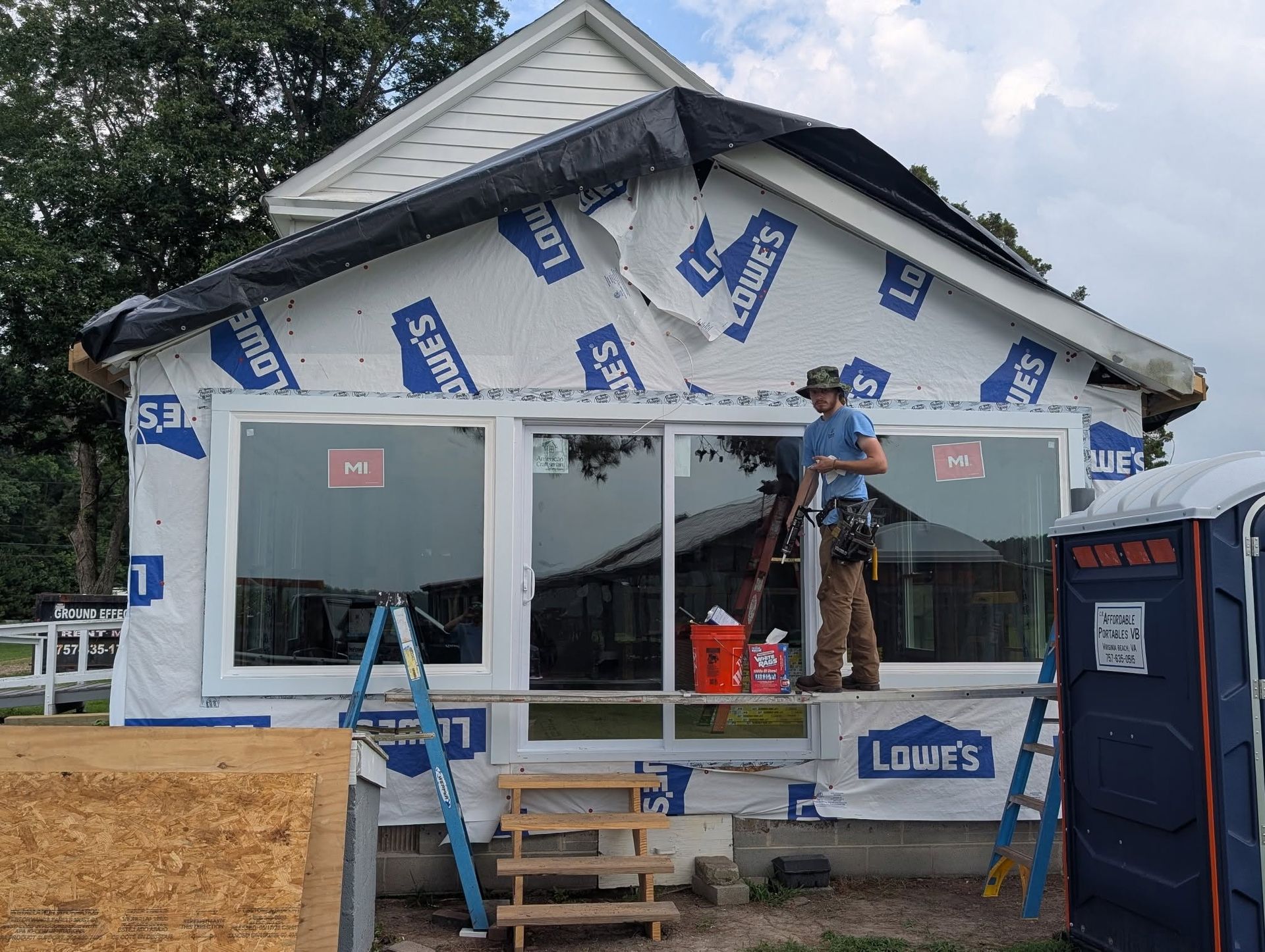 Exterior door and metal trim wrap by DJC Exteriors