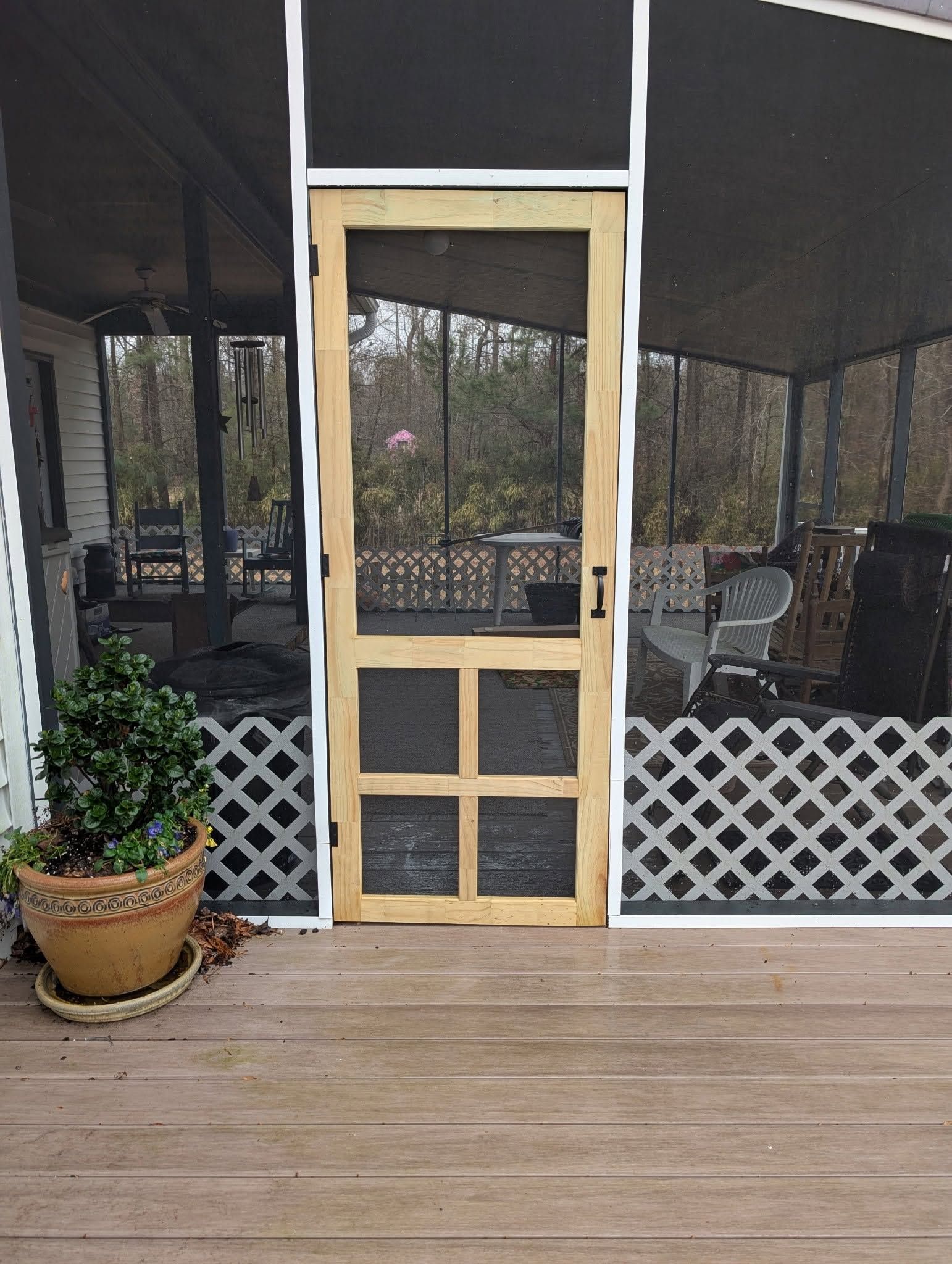 Outdoor patio door installation by DJC Exteriors in Chesapeake VA