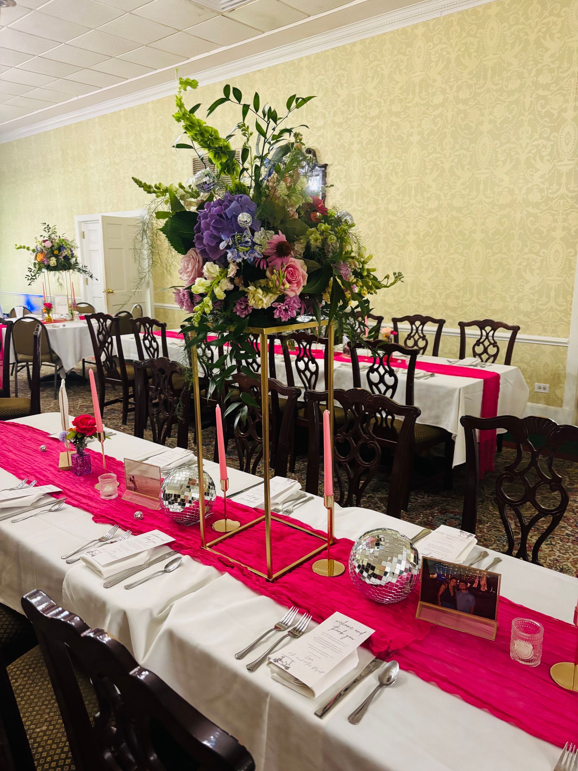 large colorful floral centerpieces