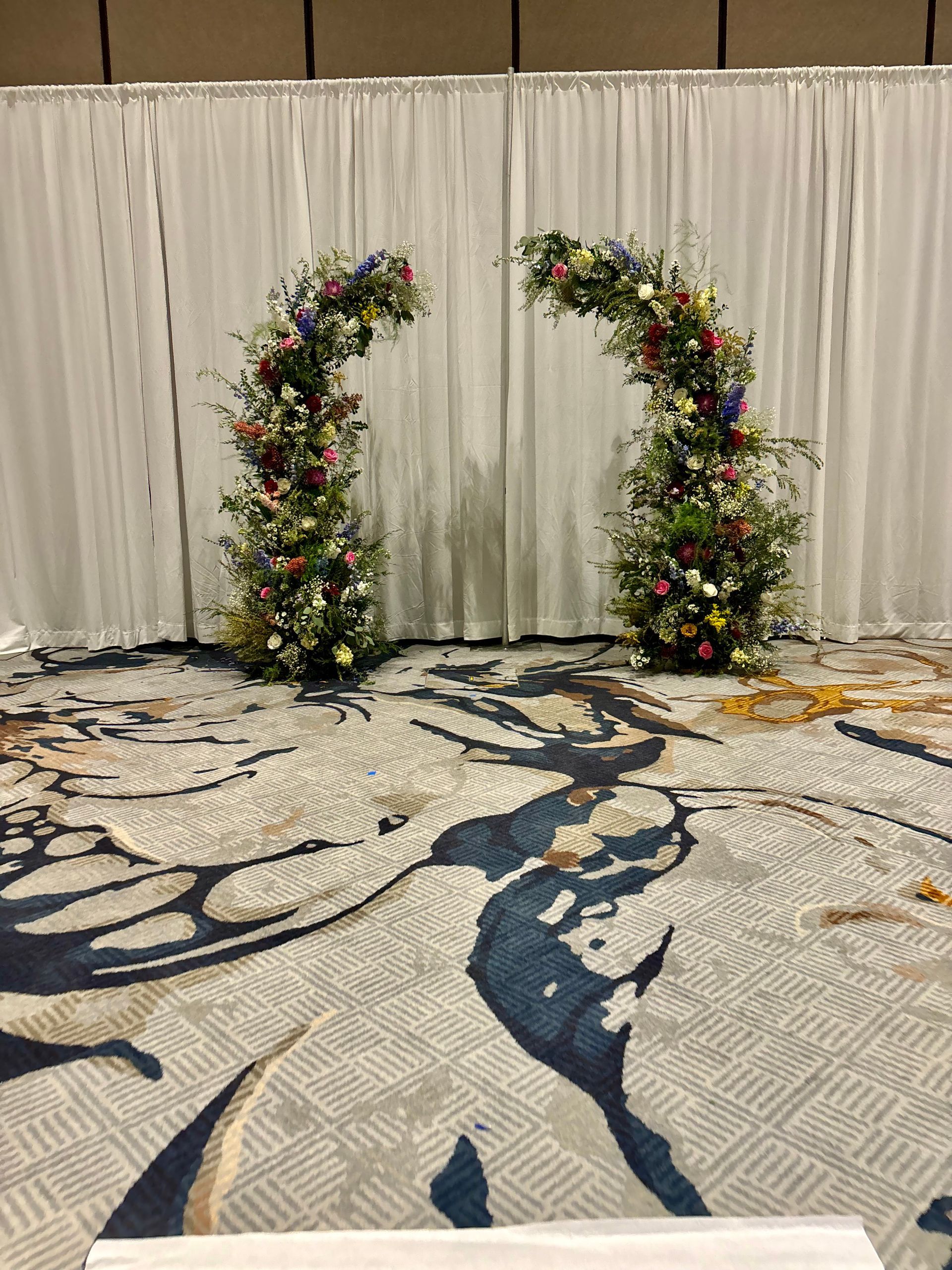large floral arch for wedding