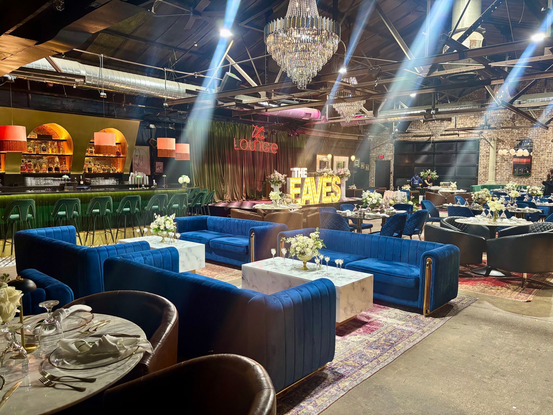 indoor wedding reception