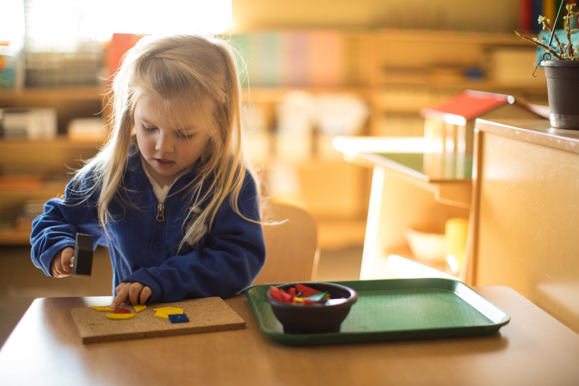 Child working in the classsroom