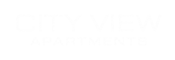 City View Apartments Logo, white - click to return home