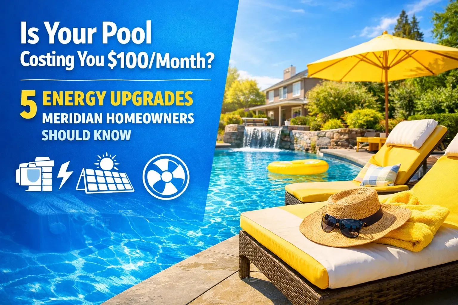 Operating your pool can cost hundreds of dollars per month in utility costs.