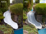 Before and After Refinishing of Pool Slide
