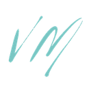 Turquoise abstract letter
