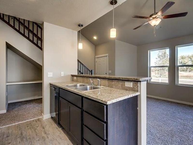 Kitchen & Living Room | Stonesthrow Meridian Townhomes