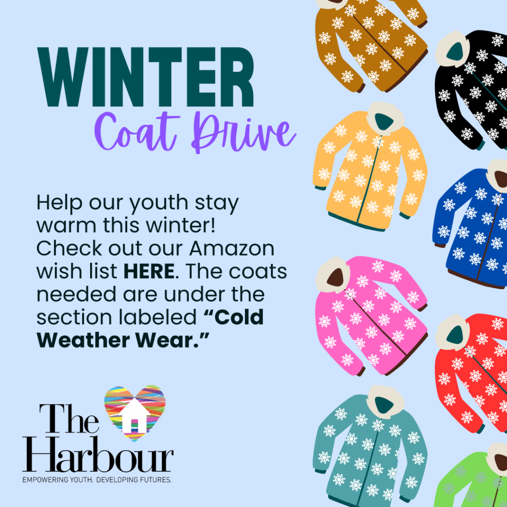 Winter coat drive help our youth stay warm this winter ! check out our amazon wish list here.