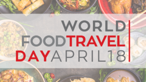 A poster for world food travel day on april 18