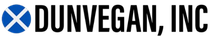 A logo for Dunvegan Inc. with a blue x