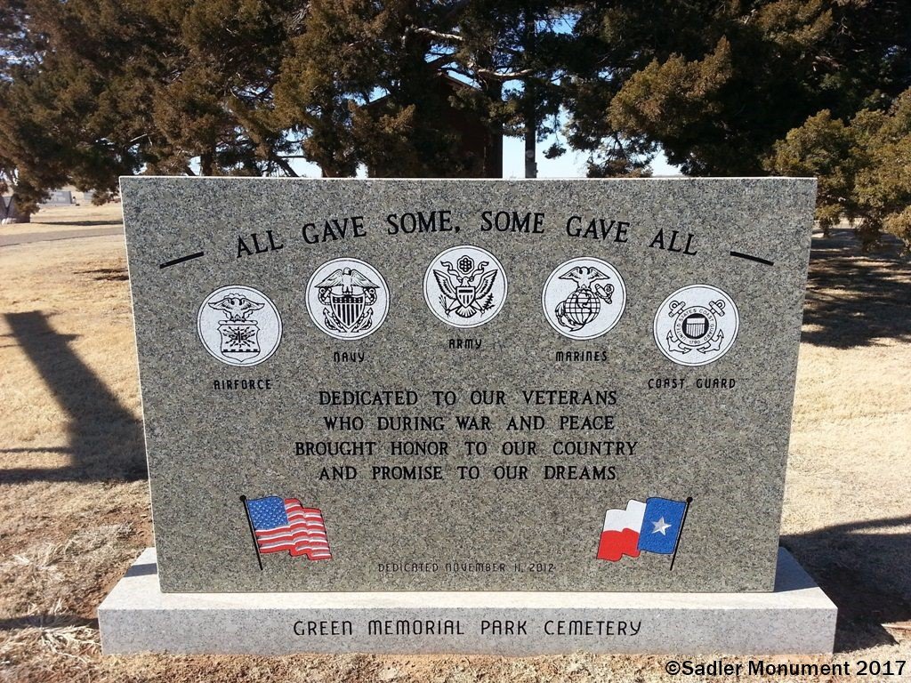 Headstones & Gravemarkers Portfolio of Sadler Monument