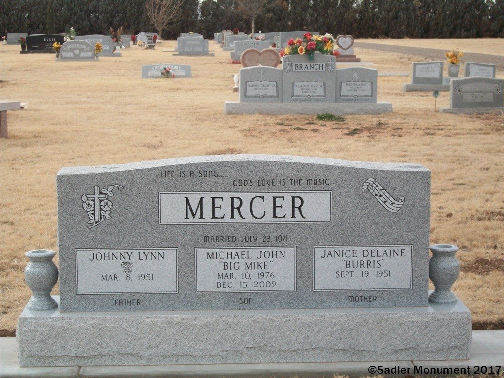 Triple Headstones Sadler Monument