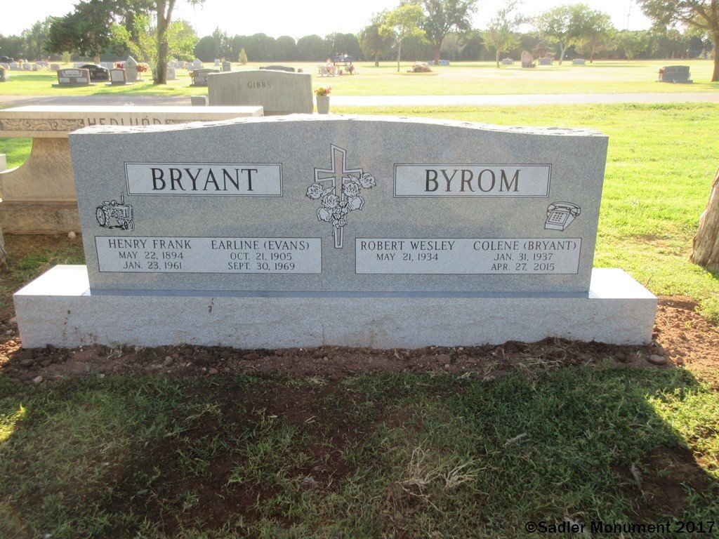Triple Headstones Sadler Monument
