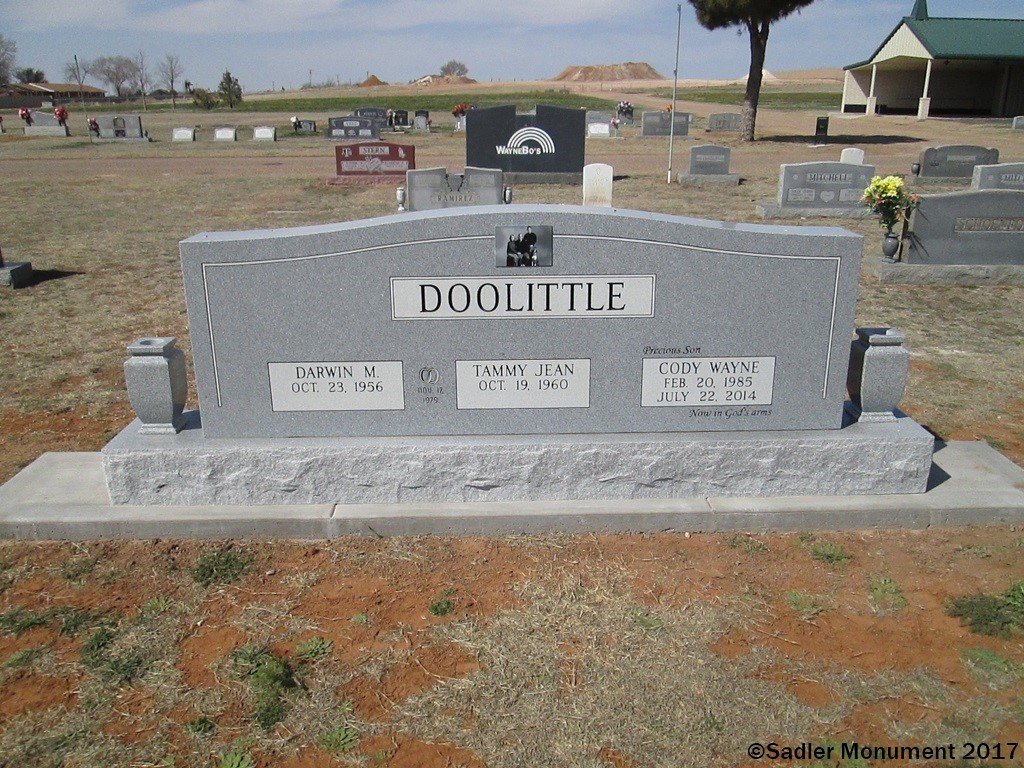 Triple Headstones Sadler Monument