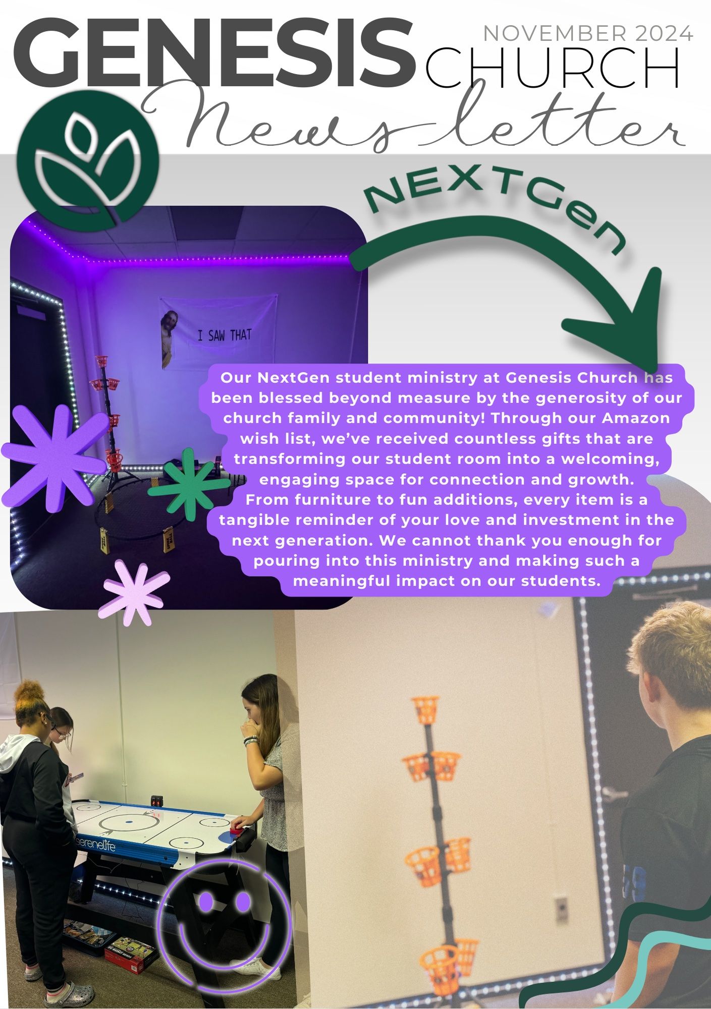 It is a genesis church newsletter next gen.