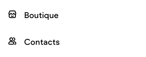 Accès à la rubrique Contacts depuis l'aperçu du site