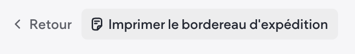 Impression d'un bordereau d'expédition